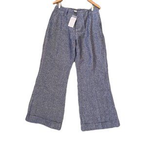 Soft Surroundings Linen Wide Leg Pants Women's Size L